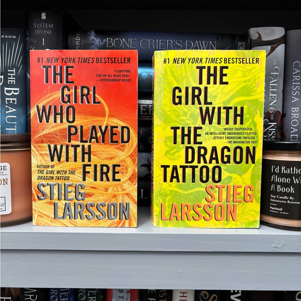 The Girl with the Dragon Tattoo and The Girl Who Played with Fire Books